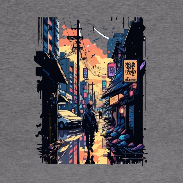 Japanese Street Cyberpunk Tokyo Streetwear by vectrus